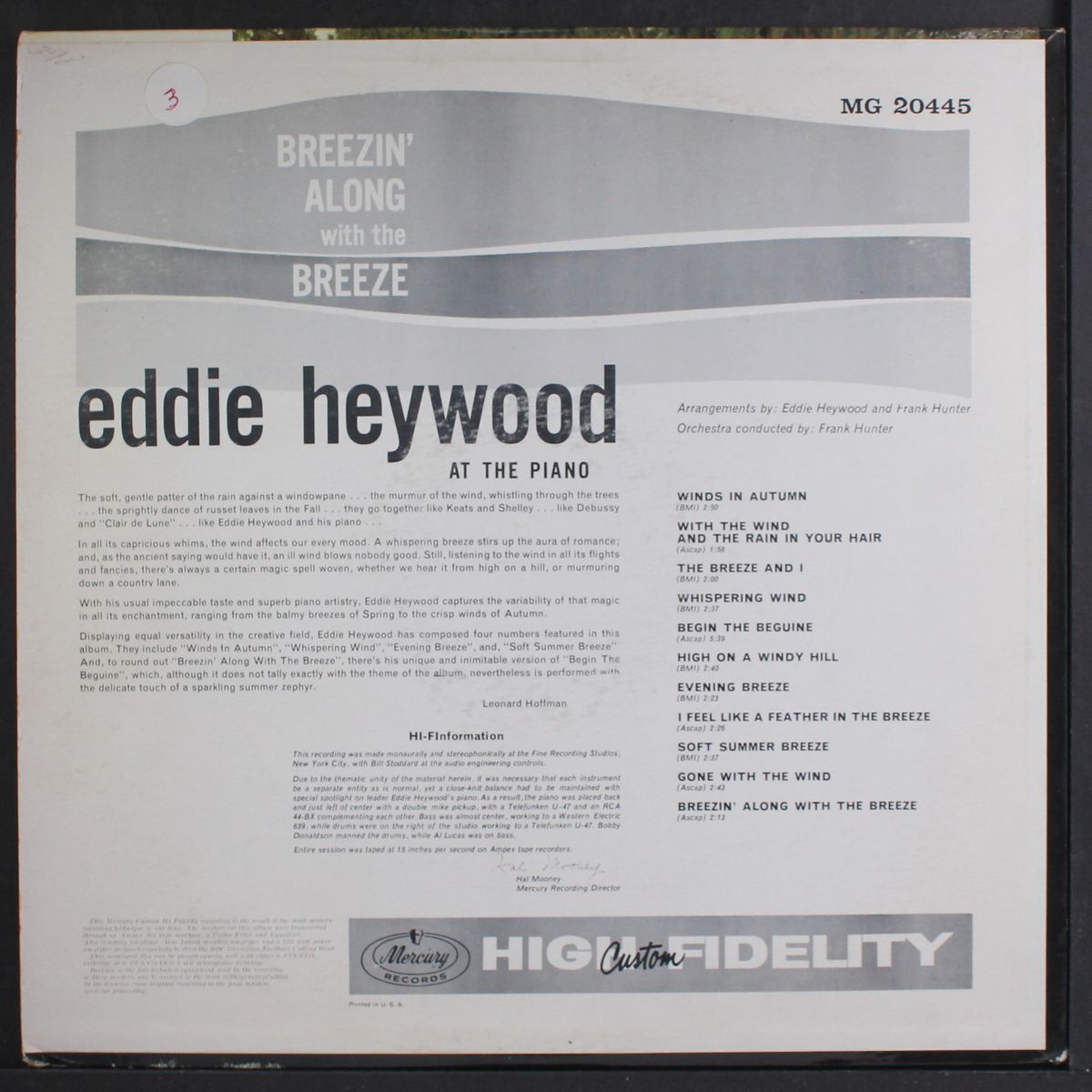 breezin' along with the breeze by EDDIE HEYWOOD