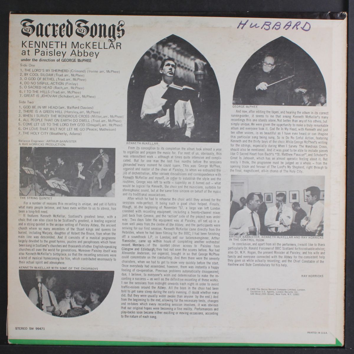 sacred songs by KENNETH MCKELLAR
