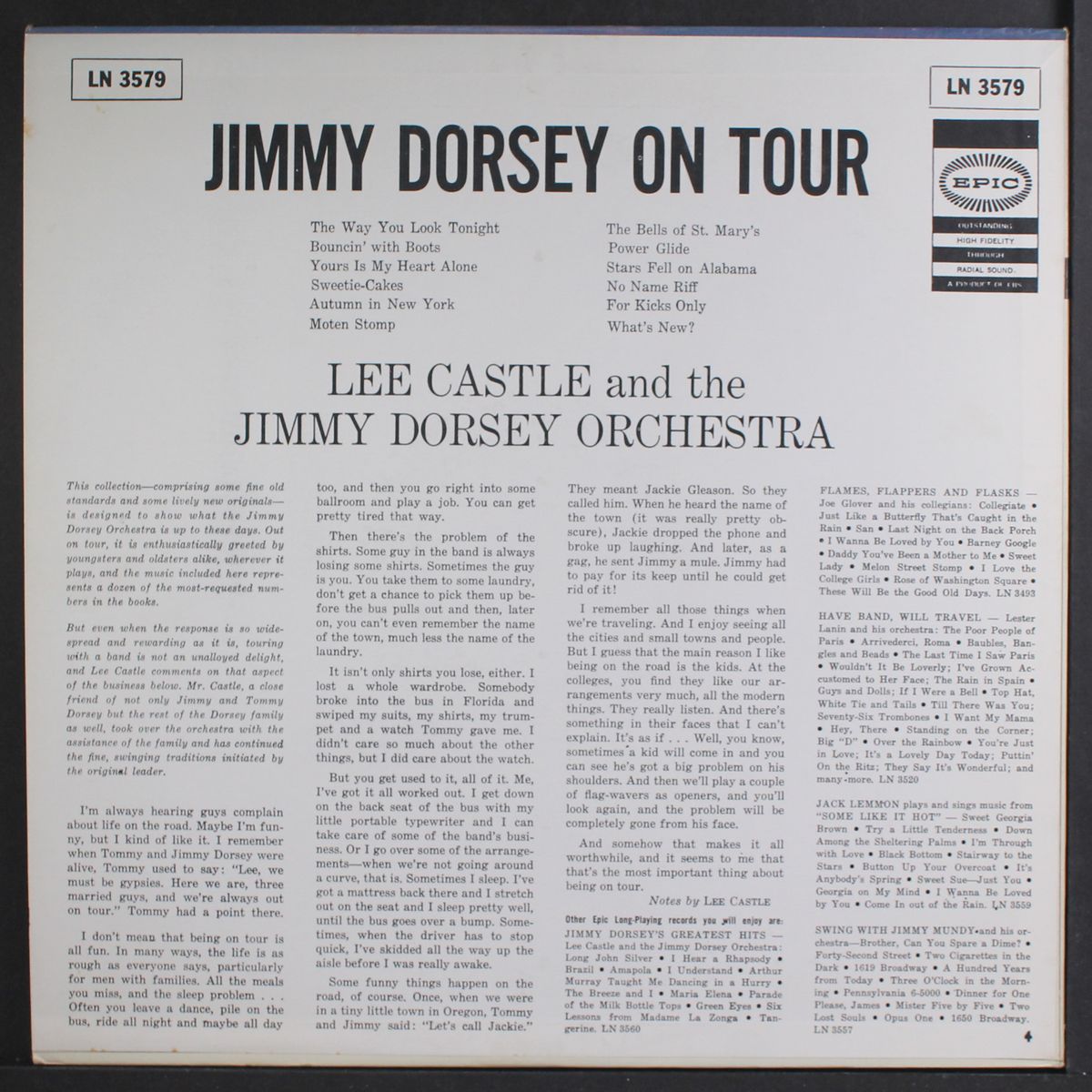 on tour by JIMMY DORSEY