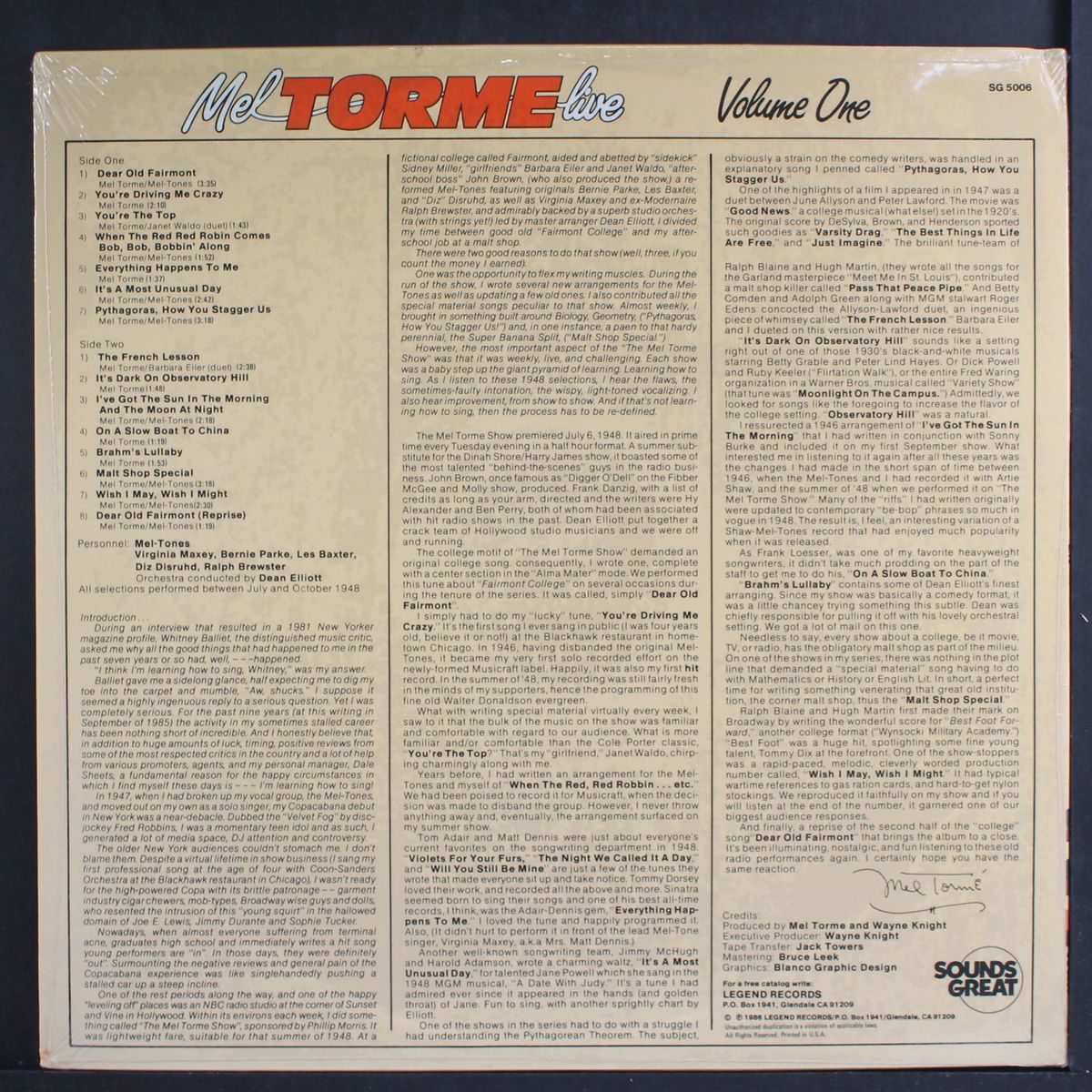 live by MEL TORME
