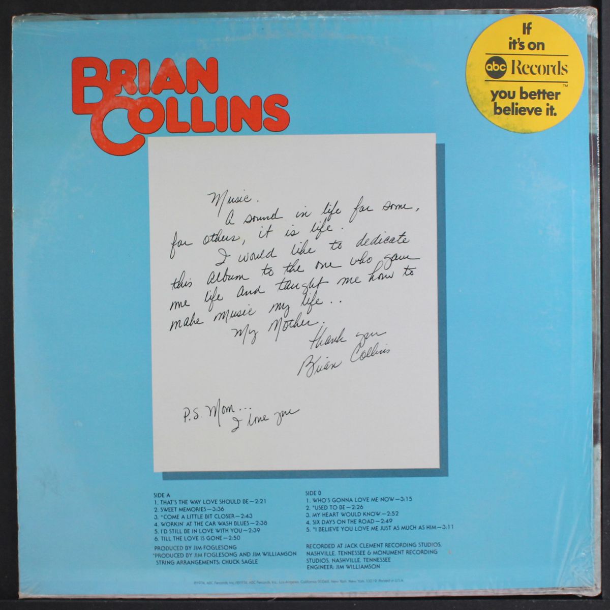 that's the way love should be by BRIAN COLLINS