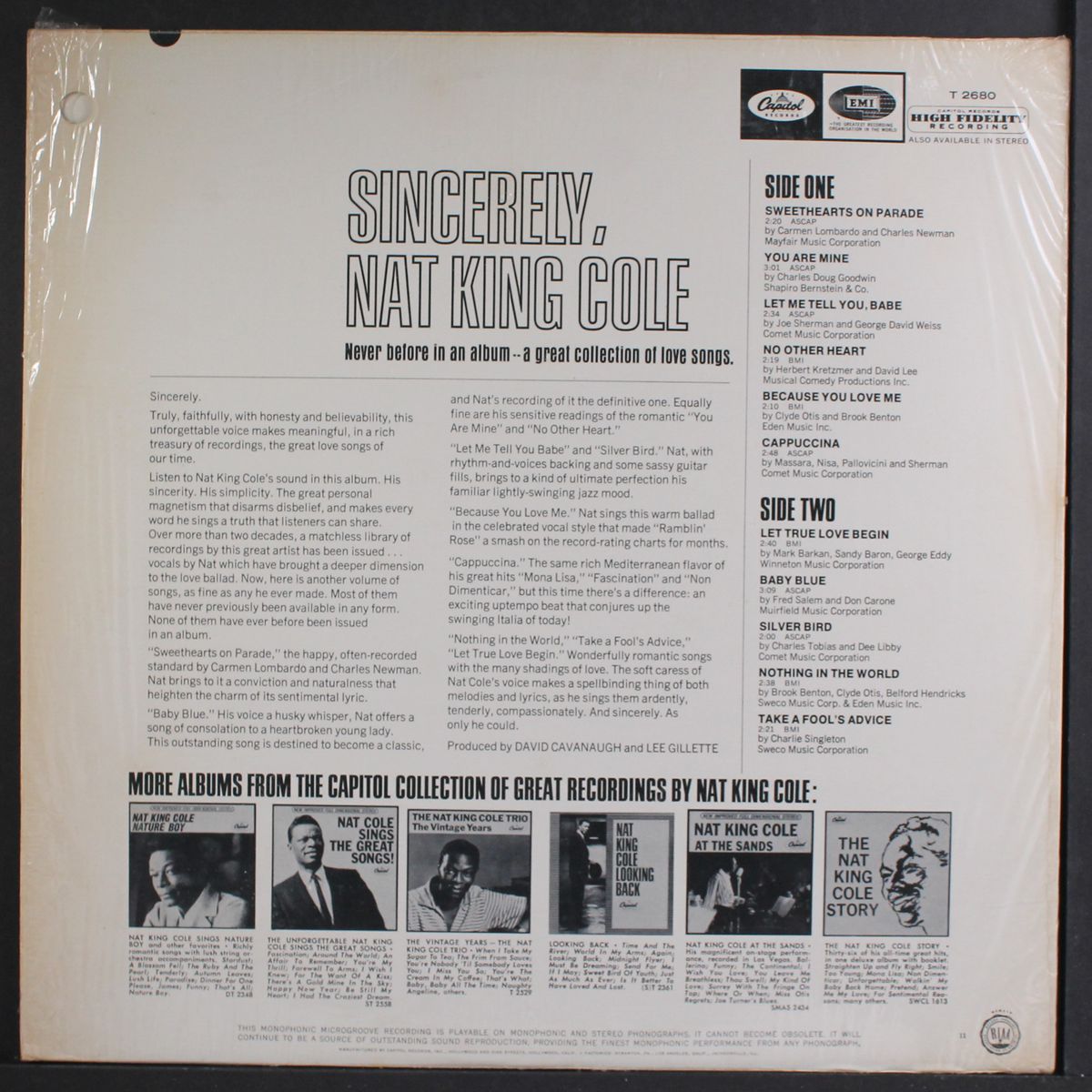 sincerely by NAT KING COLE