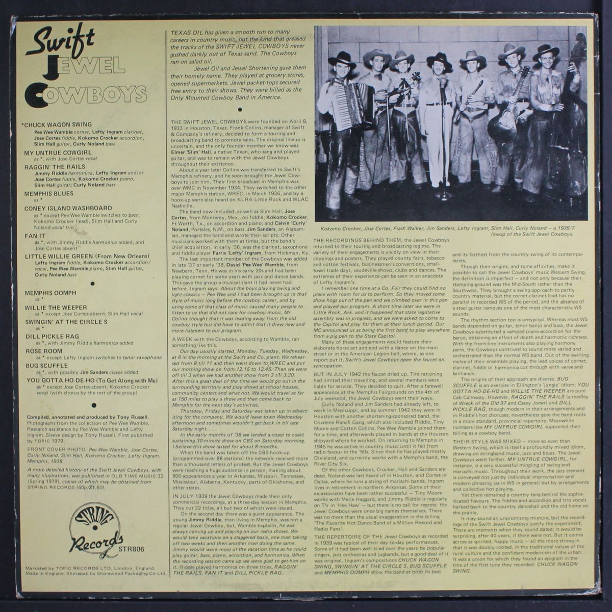chuck wagon swing by SWIFT JEWEL COWBOYS