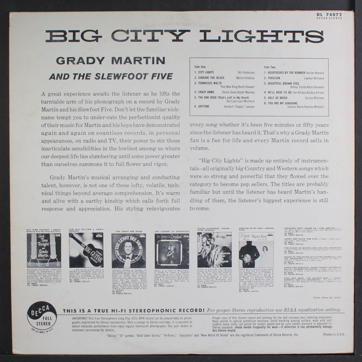 big city lights by GRADY MARTIN