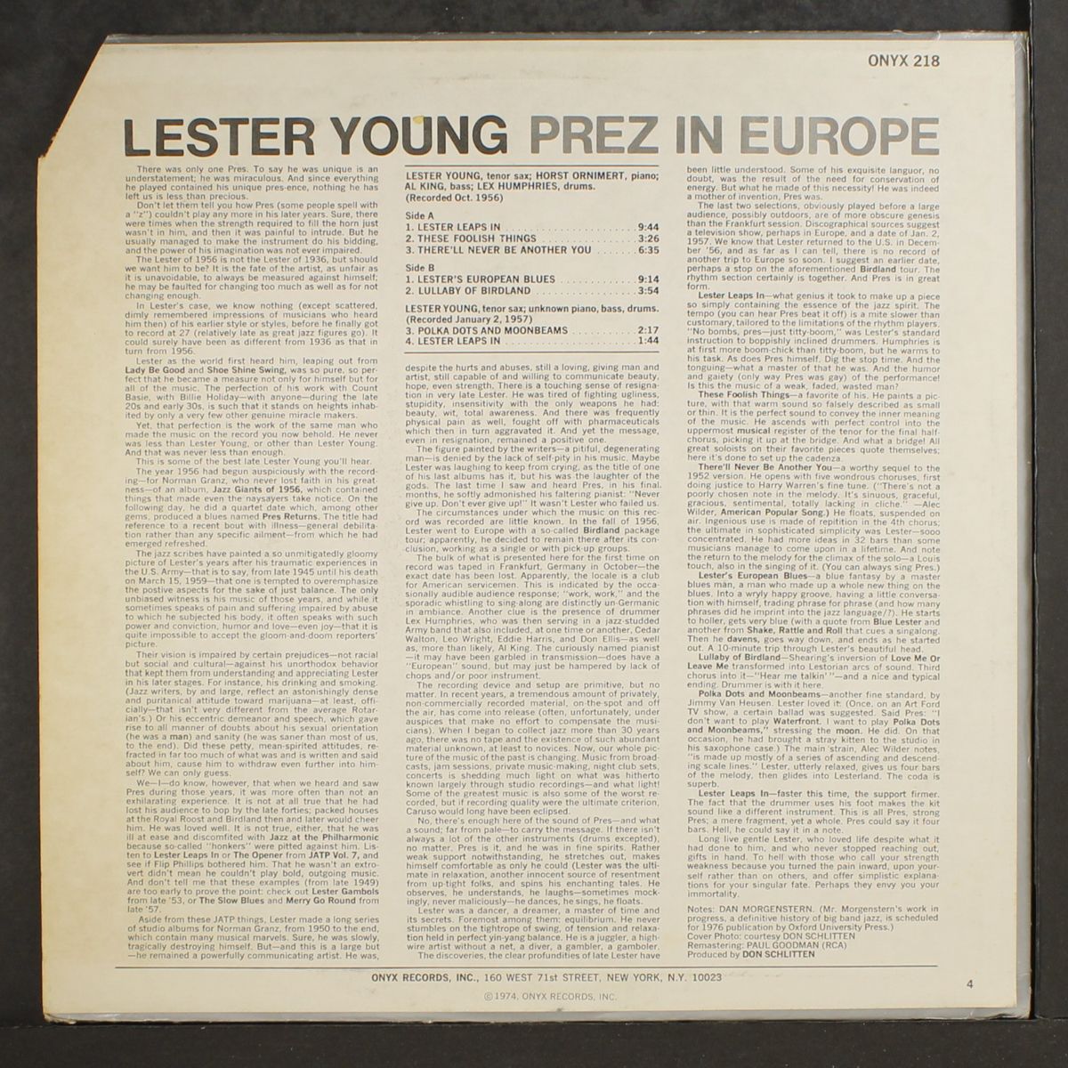 prez in europe by LESTER YOUNG