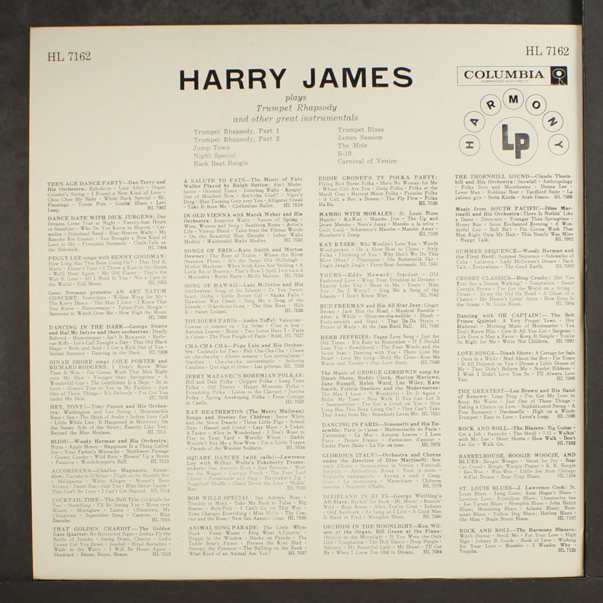 plays trumpet rhapsody & other great instrumentals by HARRY JAMES