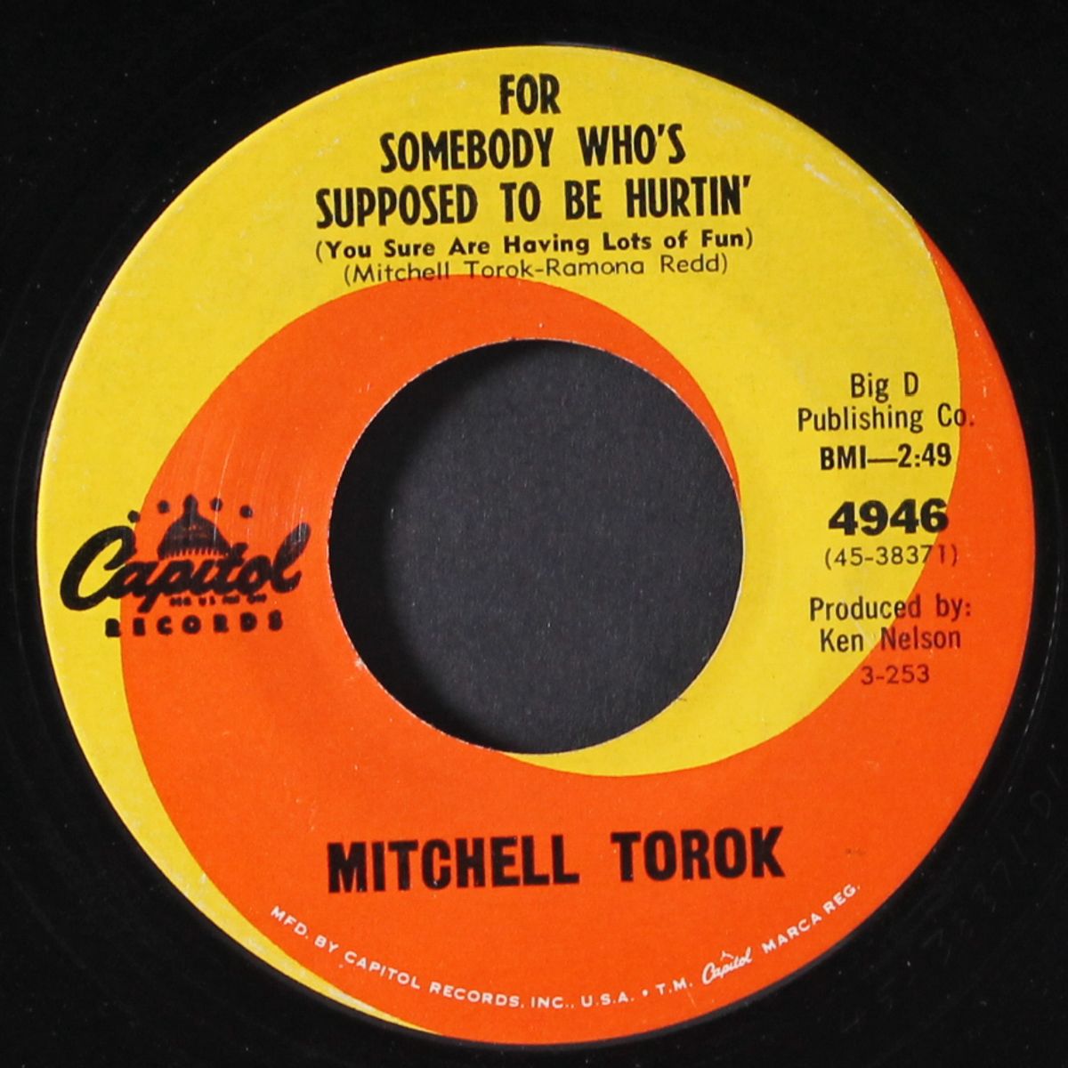 a mighty, mighty man / for somebody's who's supposed to be hurtin' by MITCHELL TOROK