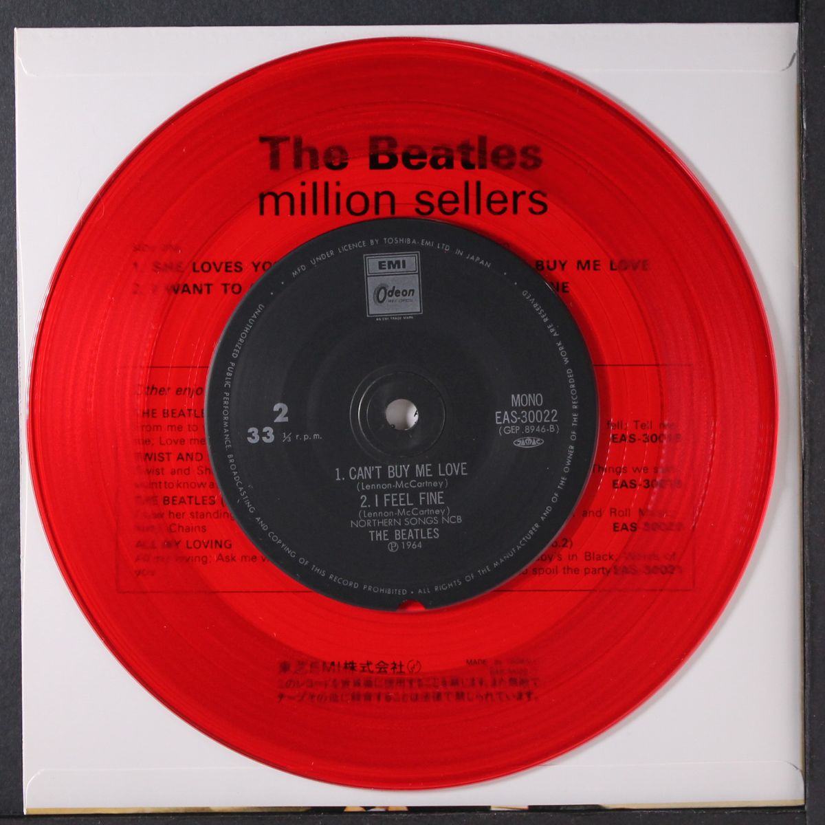million sellers by BEATLES