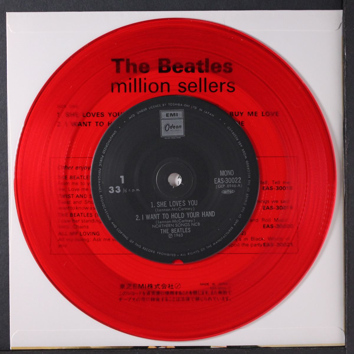 million sellers by BEATLES