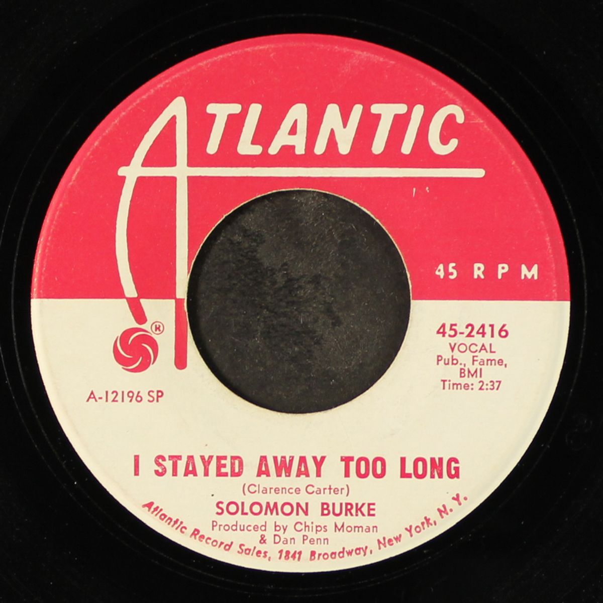take me / i stayed away too long by SOLOMON BURKE