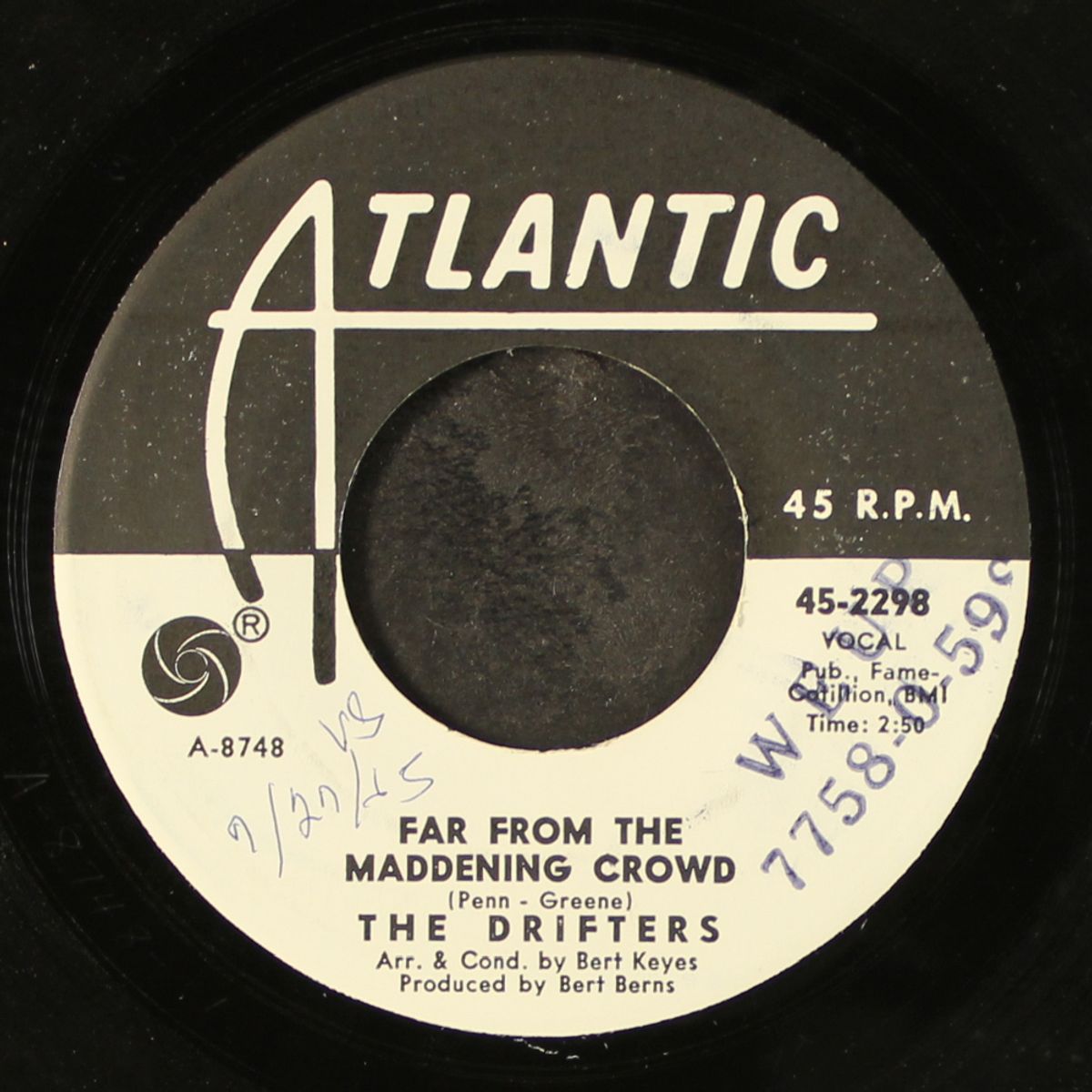 i'll take you where the music's playing / far from the maddening crowd by DRIFTERS