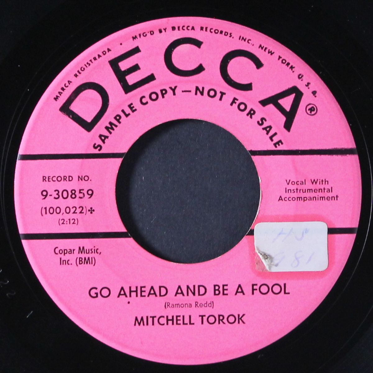 memories of you haunting me night and day / go ahead and be a fool by MITCHELL TOROK