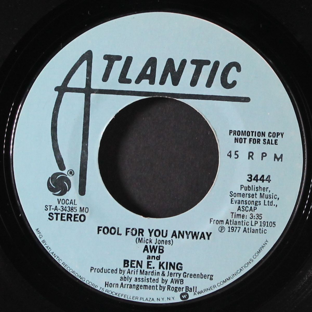 fool for you anyway / same by AWB & BEN E. KING