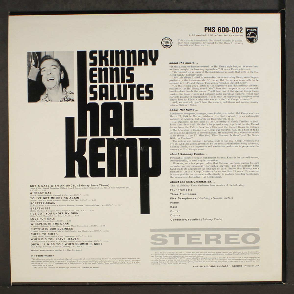 salutes hal kemp by SKINNAY ENNIS