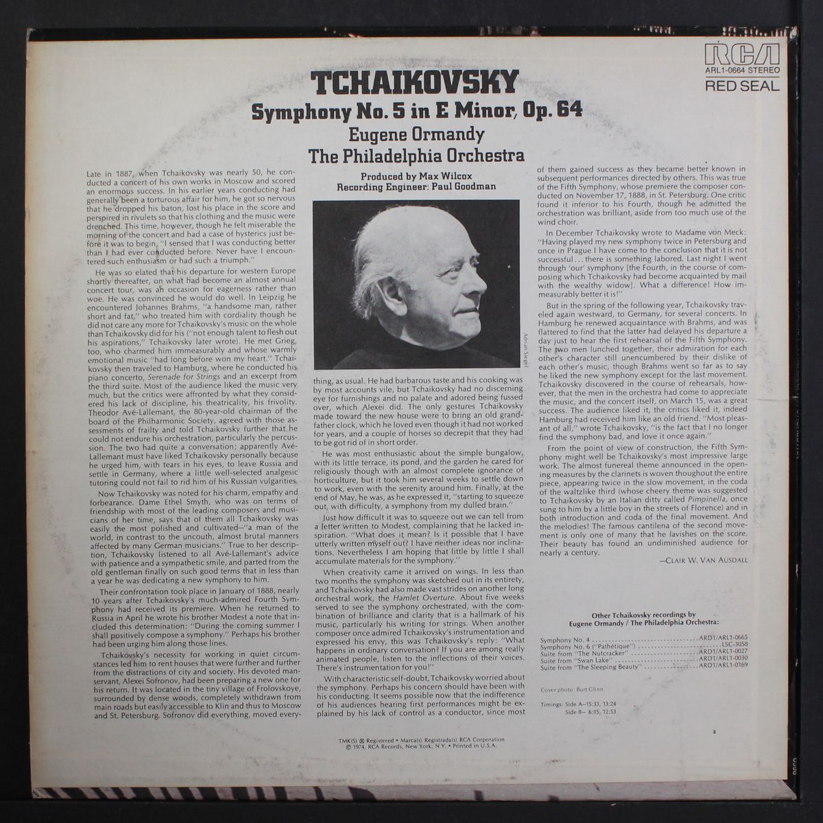 tchaikovsky: symphony no. 5 by EUGENE ORMANDY