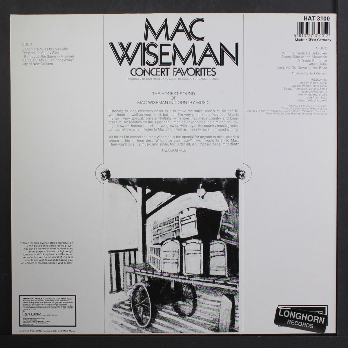 concert favorites by MAC WISEMAN