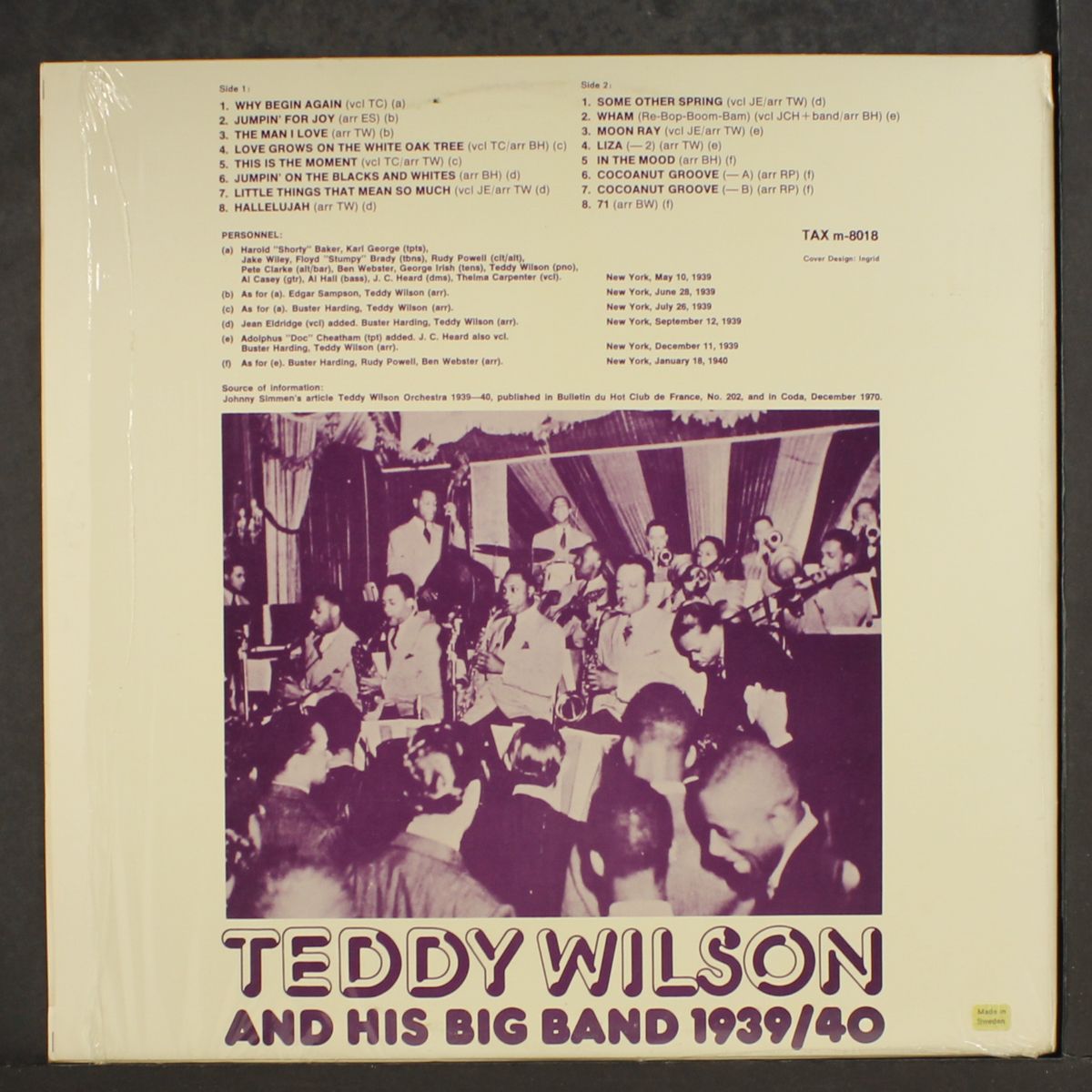 and his big band, 1939/40 by TEDDY WILSON