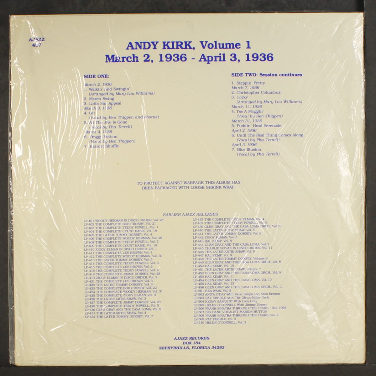 vol. 1 march 2,1936 - april 3, 1936 by ANDY KIRK