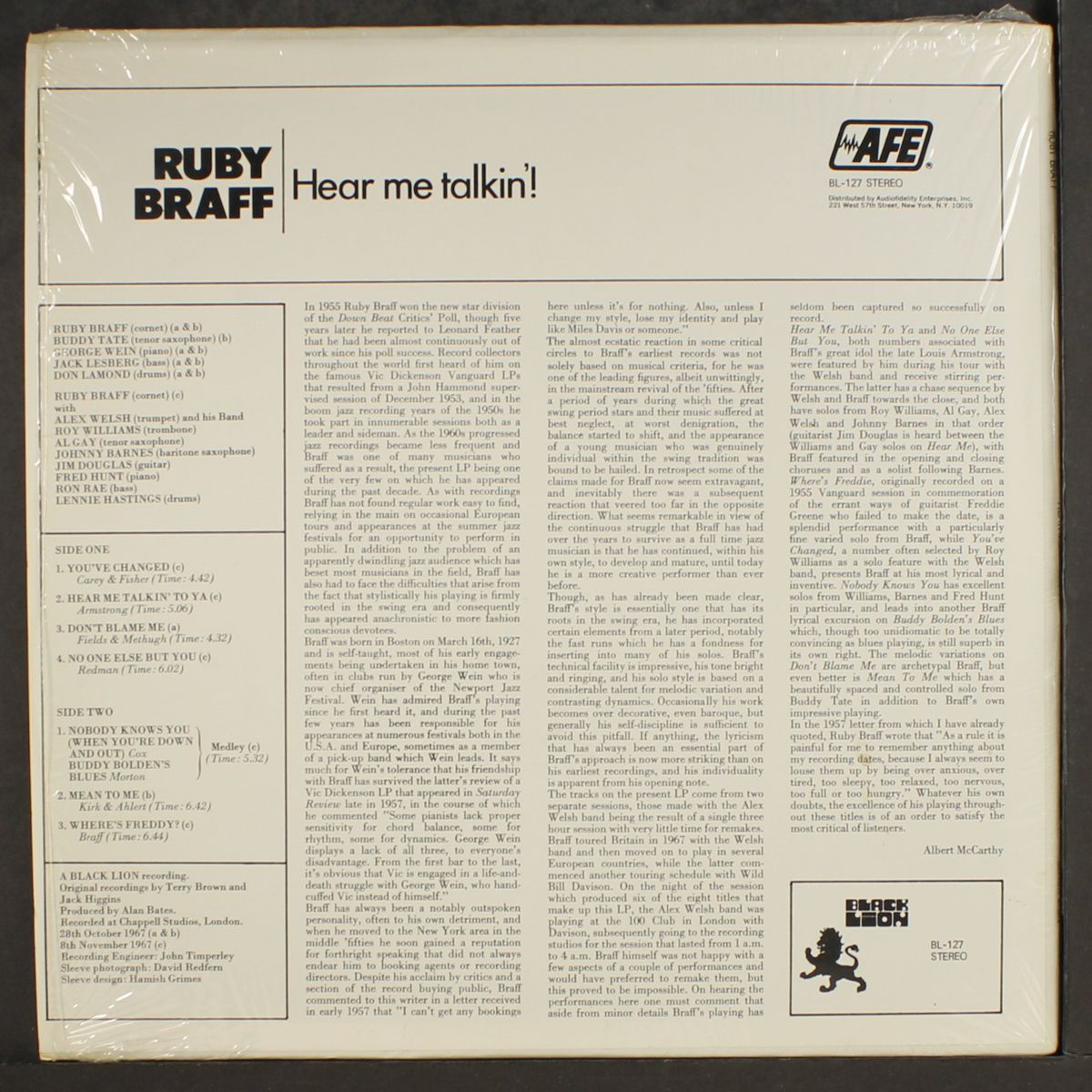 hear me talkin' by RUBY BRAFF