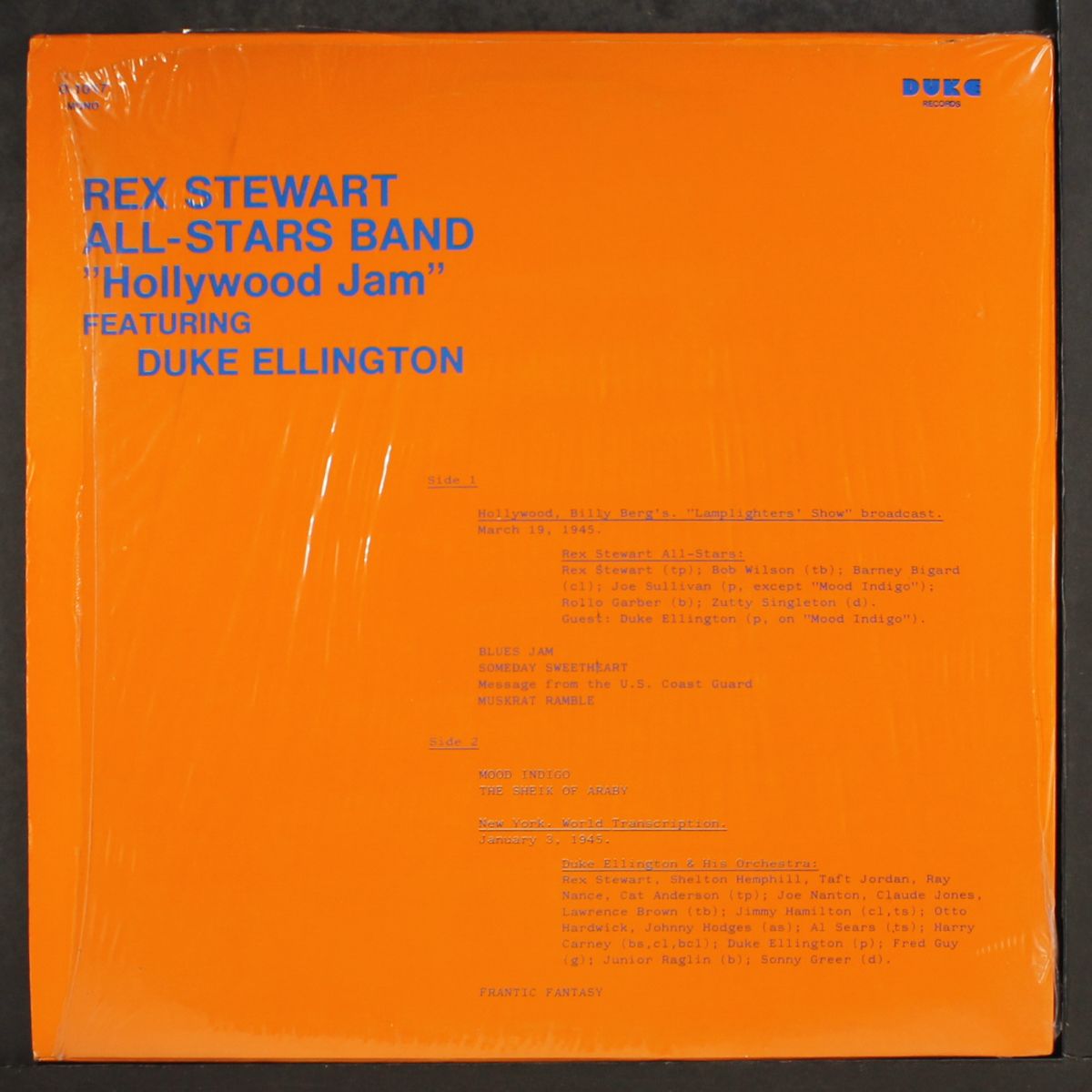 hollywood jam by REX STEWART