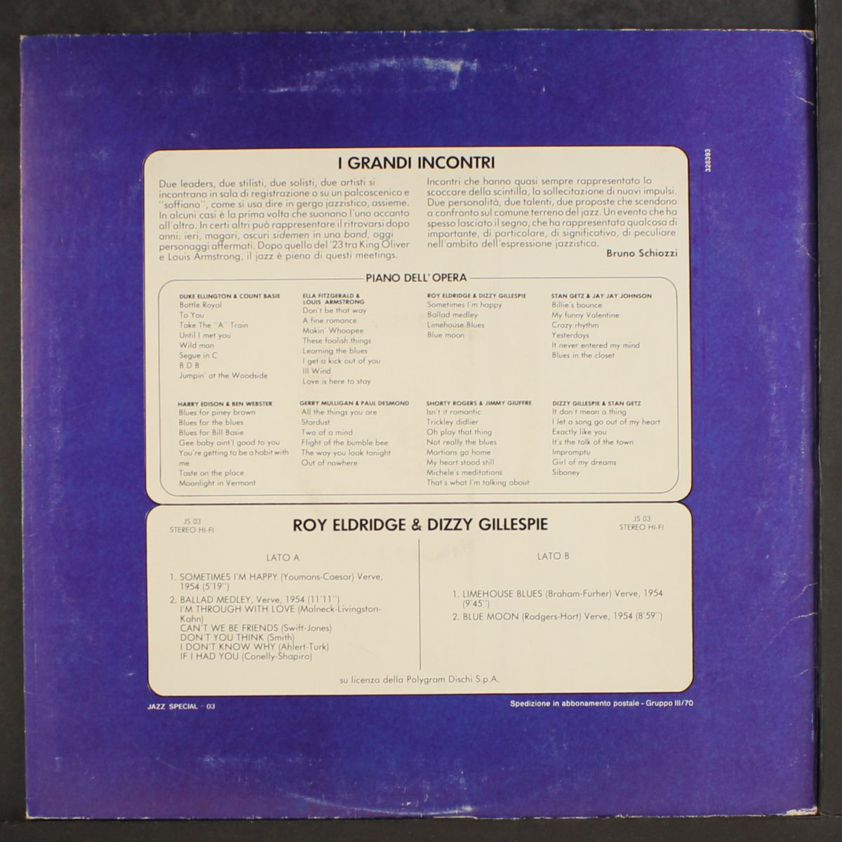jazz special i grandi incontriq by ROY ELDRIDGE & DIZZY GILLESPIE