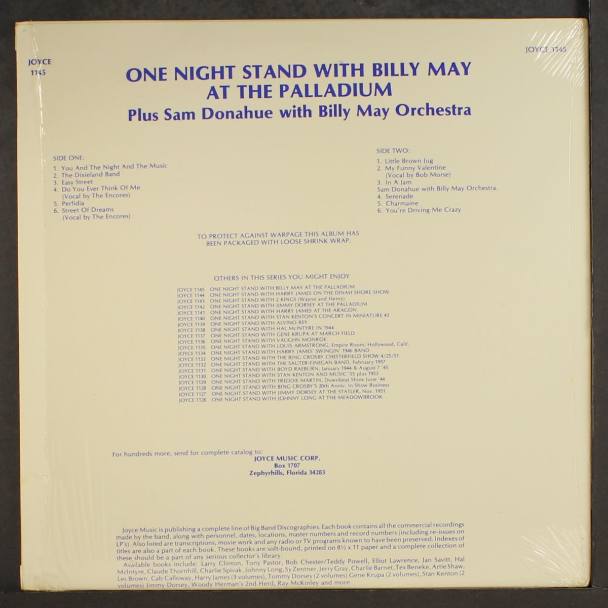 one night stand with billy may at the palladium by BILLY MAY