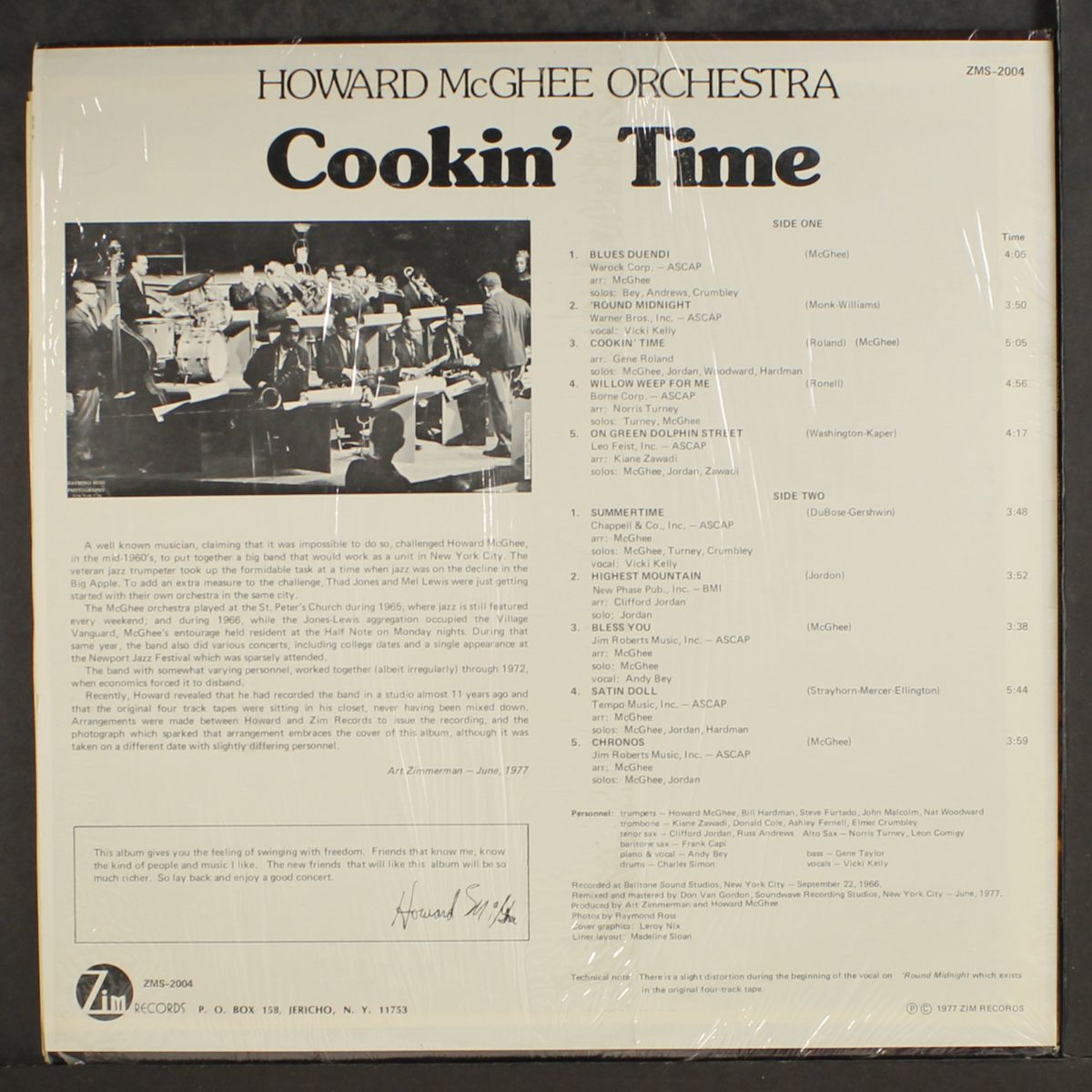 cookin' time by HOWARD MCGHEE