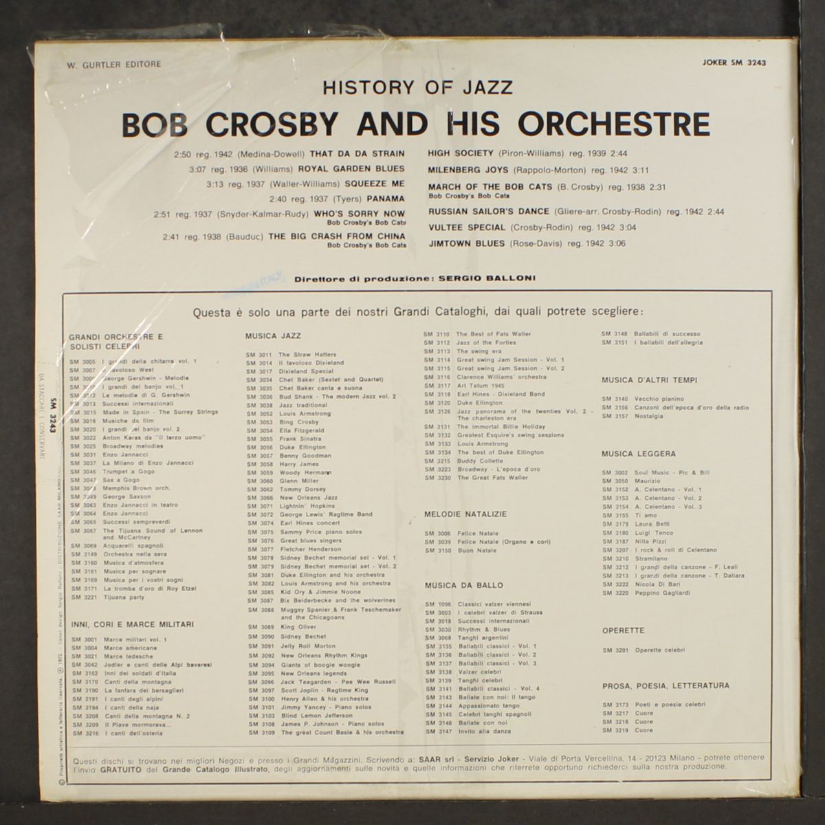 history of jazz by BOB CROSBY