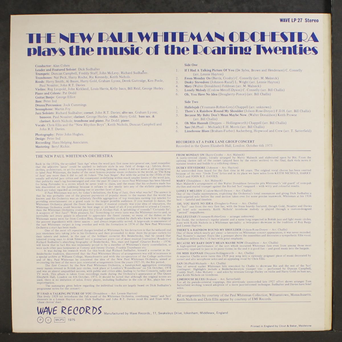 plays the music of the roaring twenties by PAUL WHITEMAN
