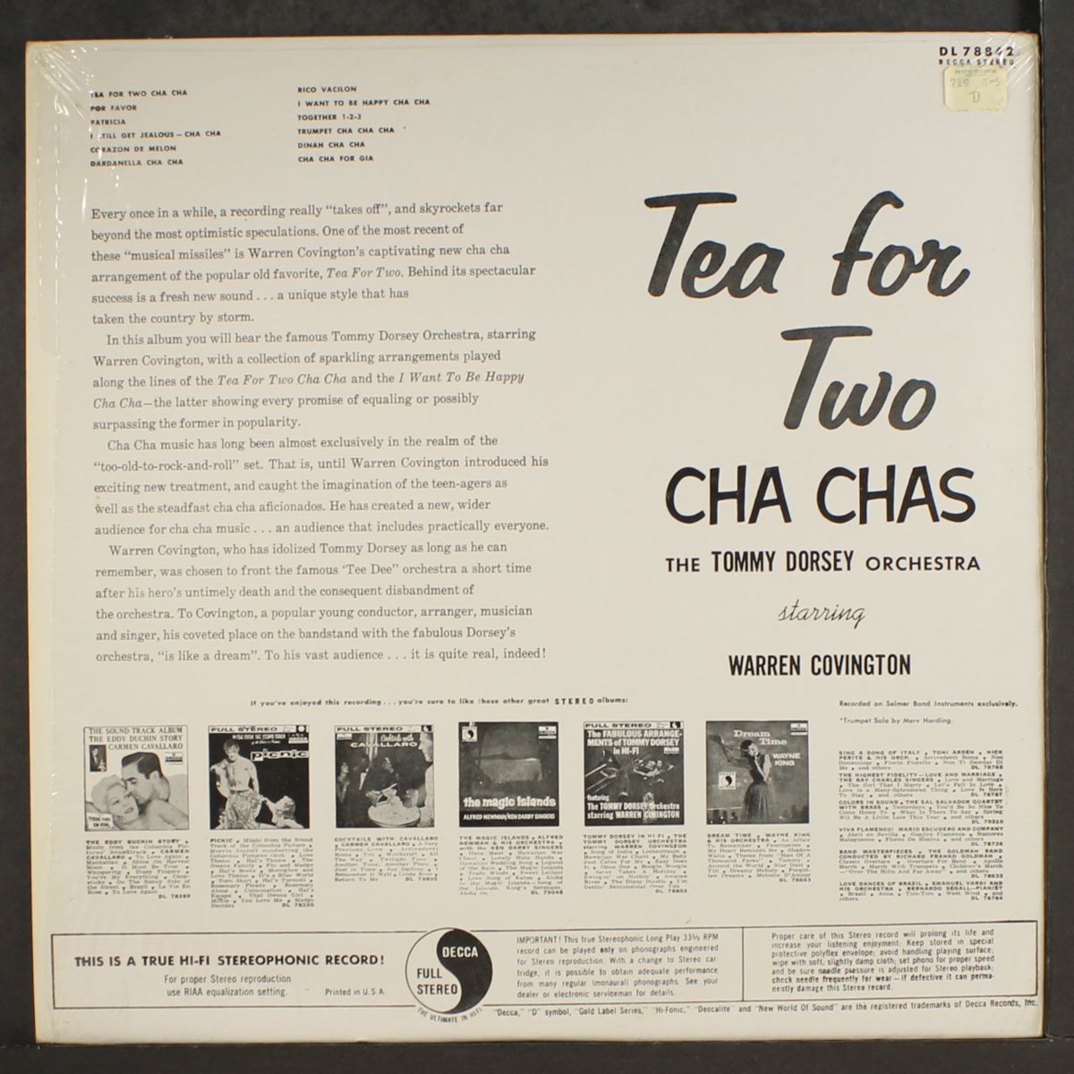 tea for two cha chas by TOMMY DORSEY