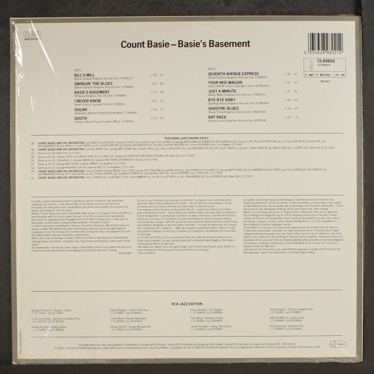 basie's basement by COUNT BASIE