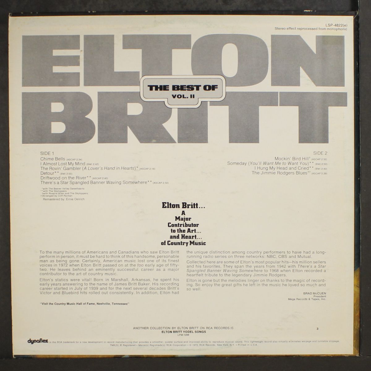 the best of, vol. 2 by ELTON BRITT
