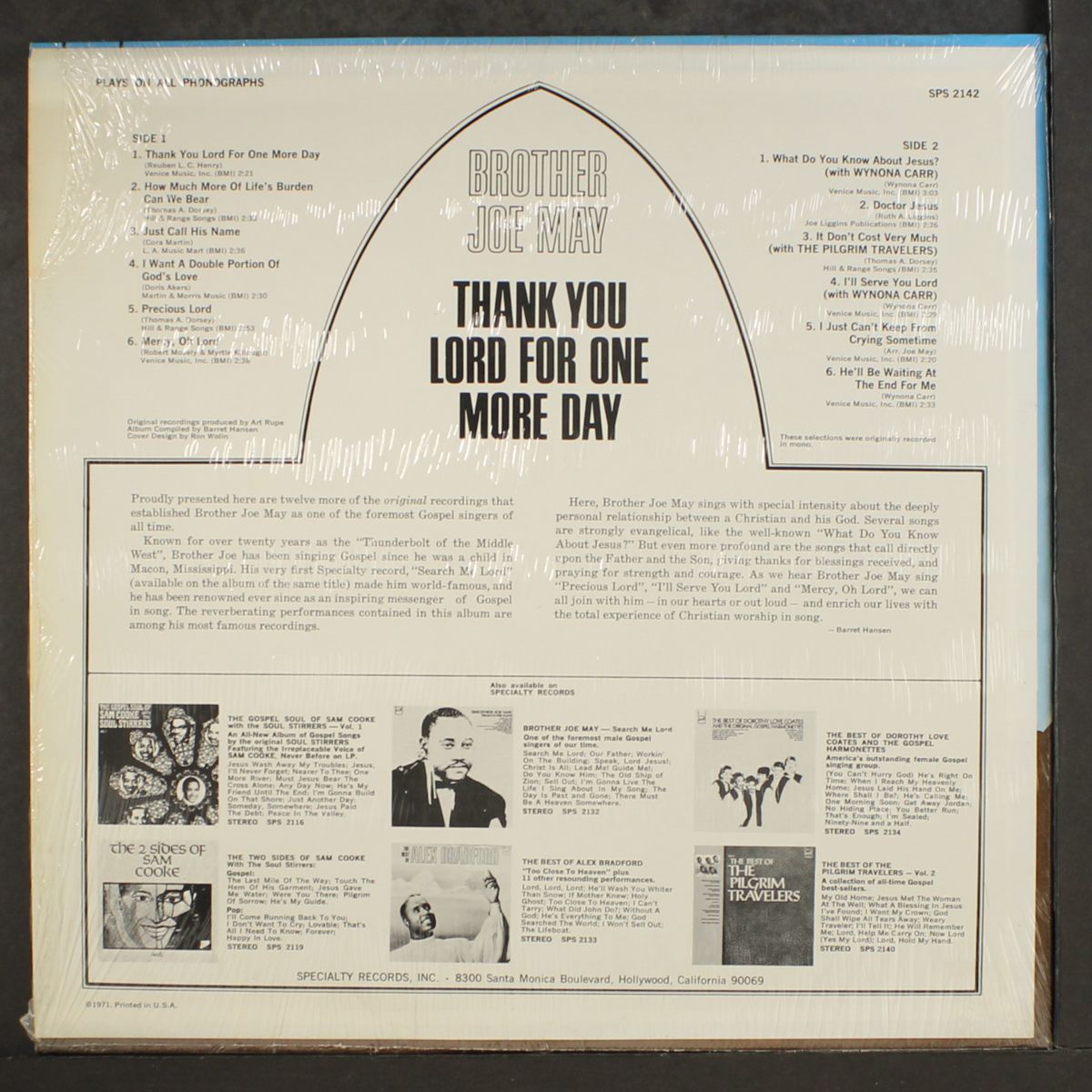 thank you lord for one more day by BROTHER JOE MAY