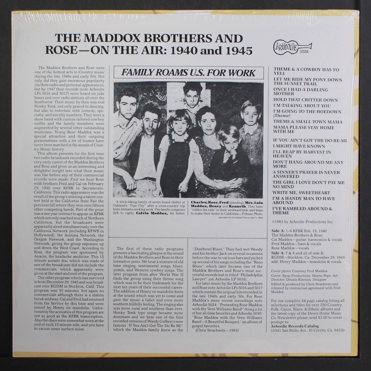 on the air by MADDOX BROTHERS & ROSE