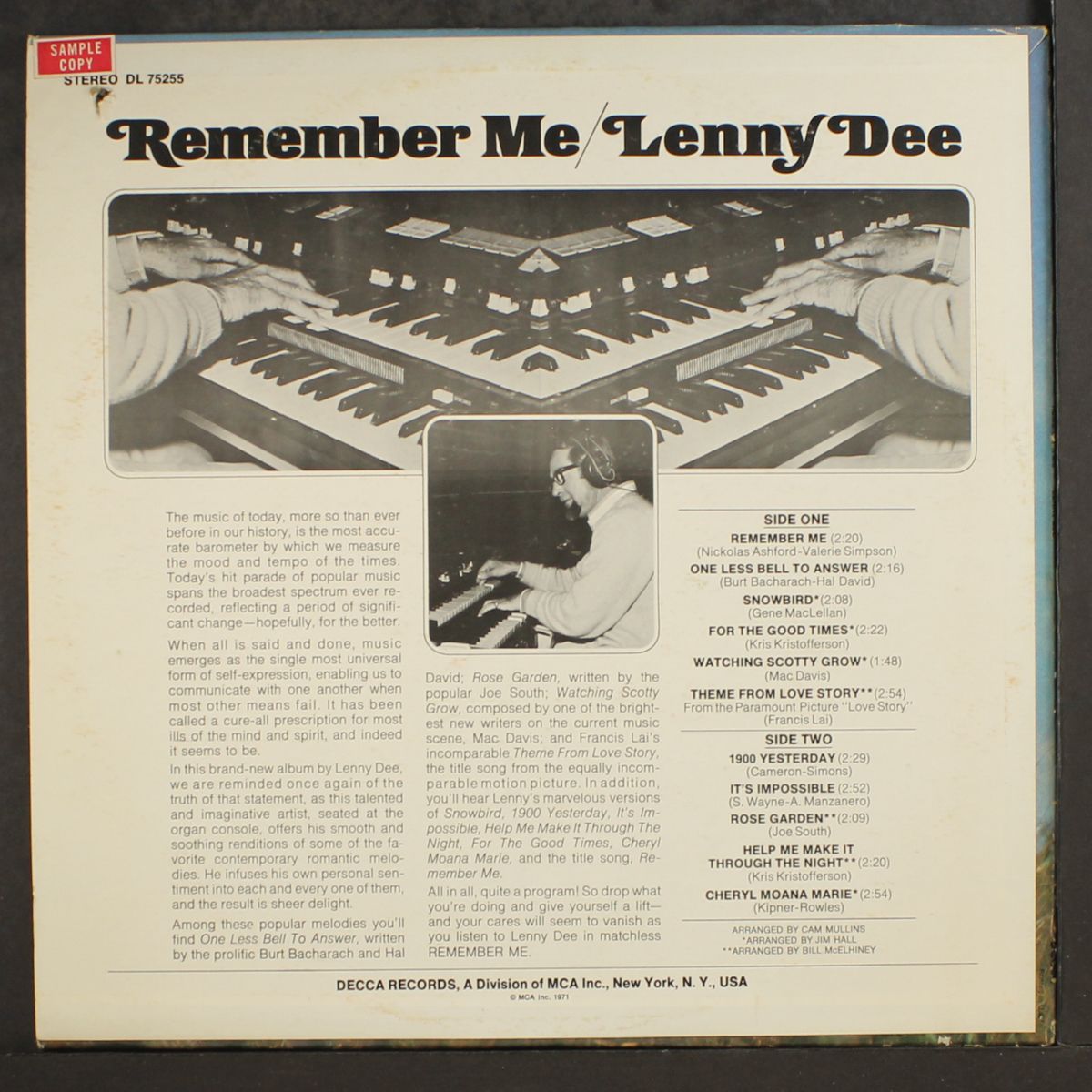 remember me by LENNY DEE