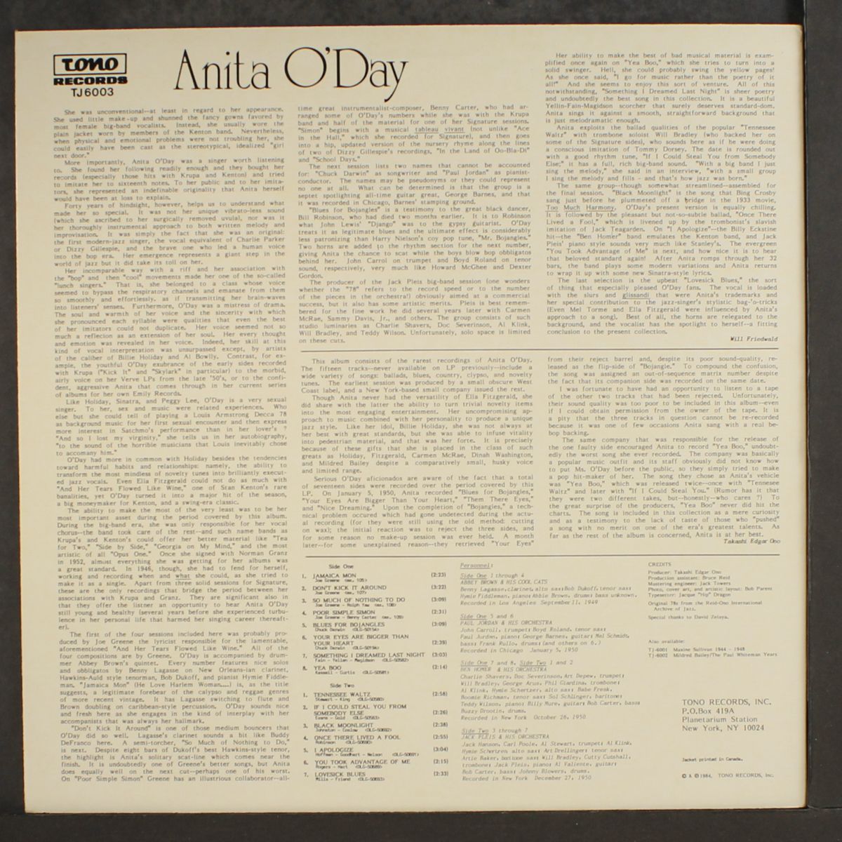 1949-50 by ANITA O'DAY