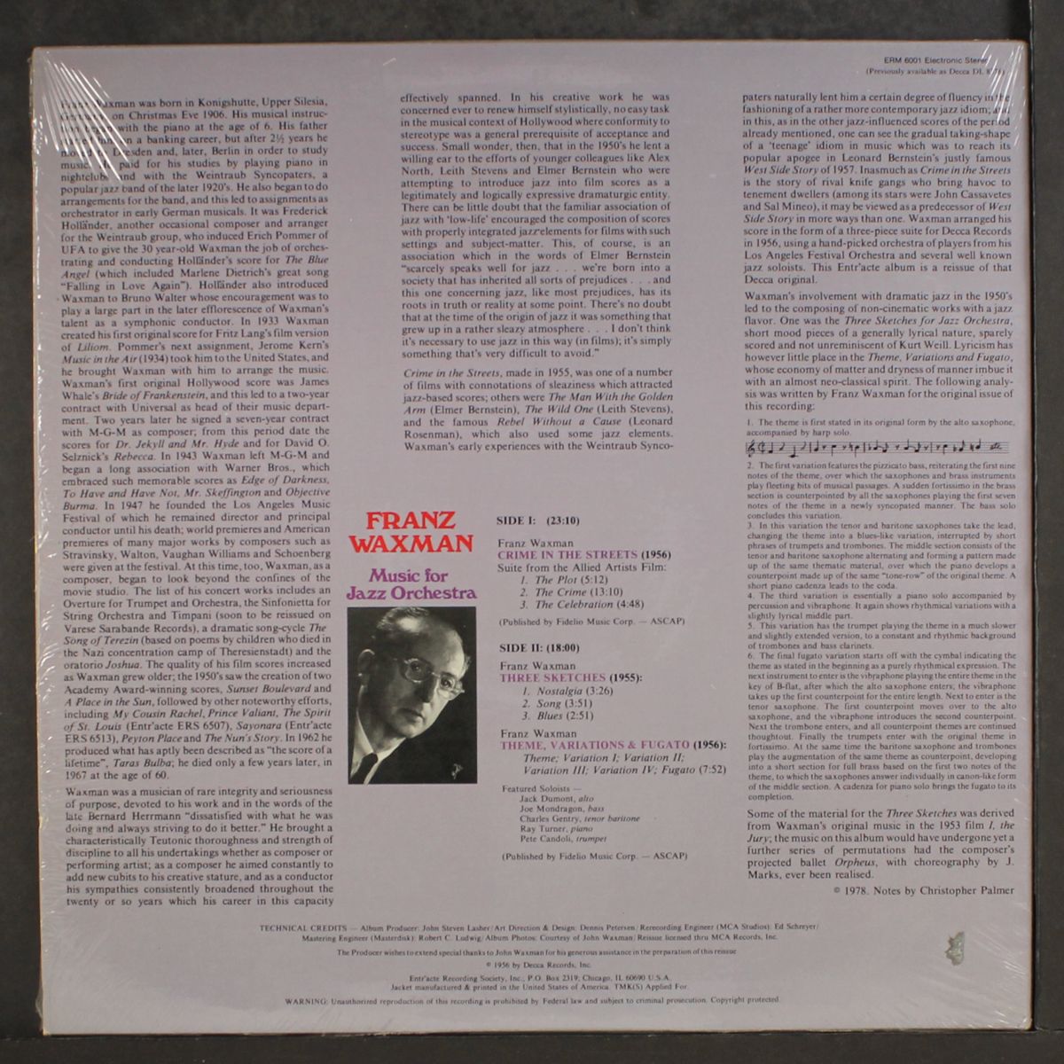 music for jazz orchestra by FRANZ WAXMAN