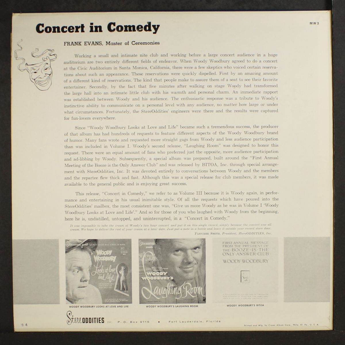 concert in comedy by WOODY WOODBURY