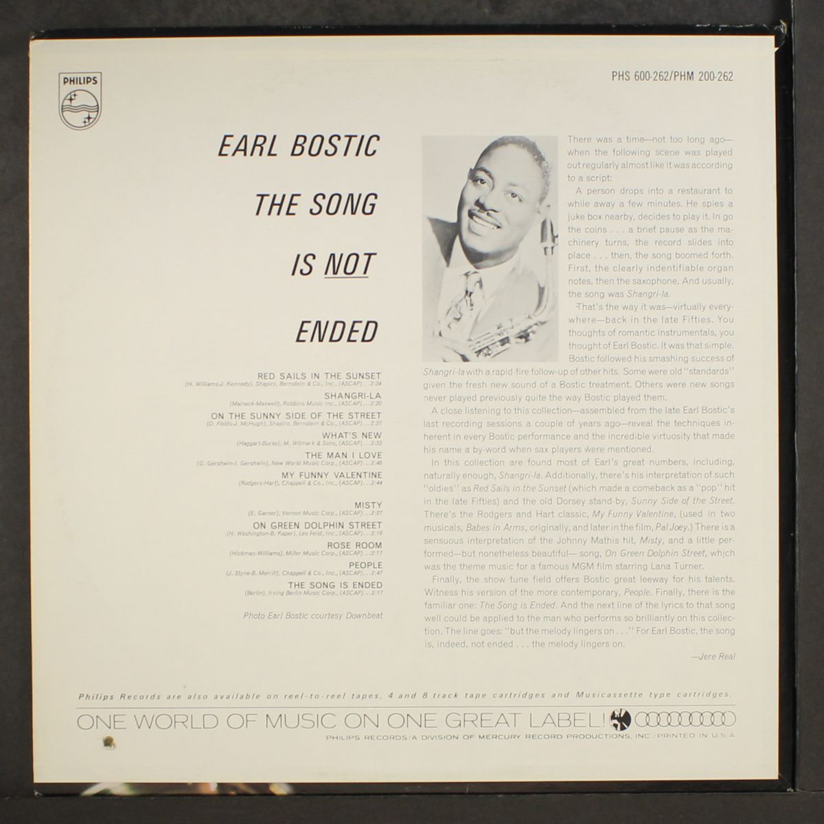 the song is not ended by EARL BOSTIC