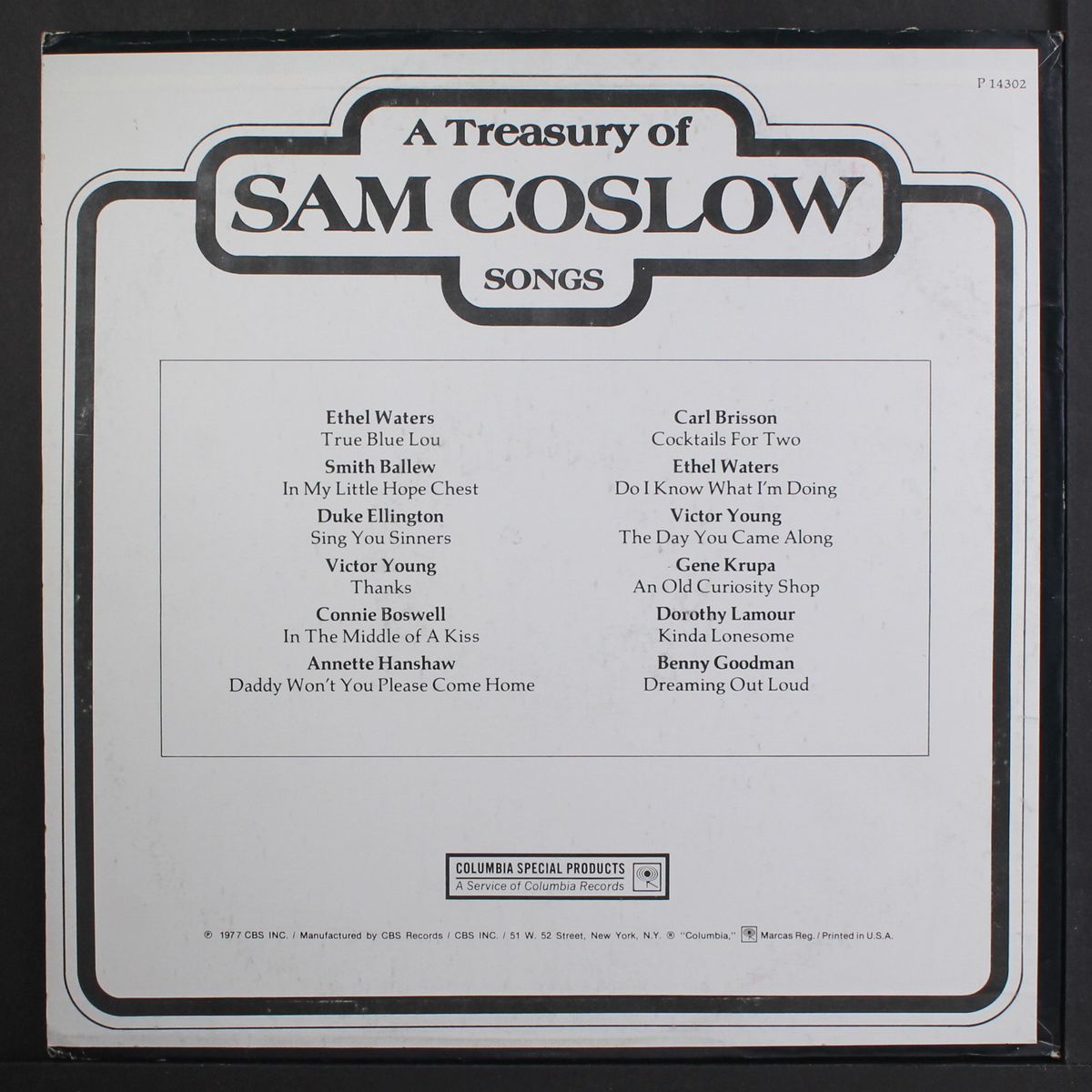 a treasury of sam coslow songs by SAM COSLOW