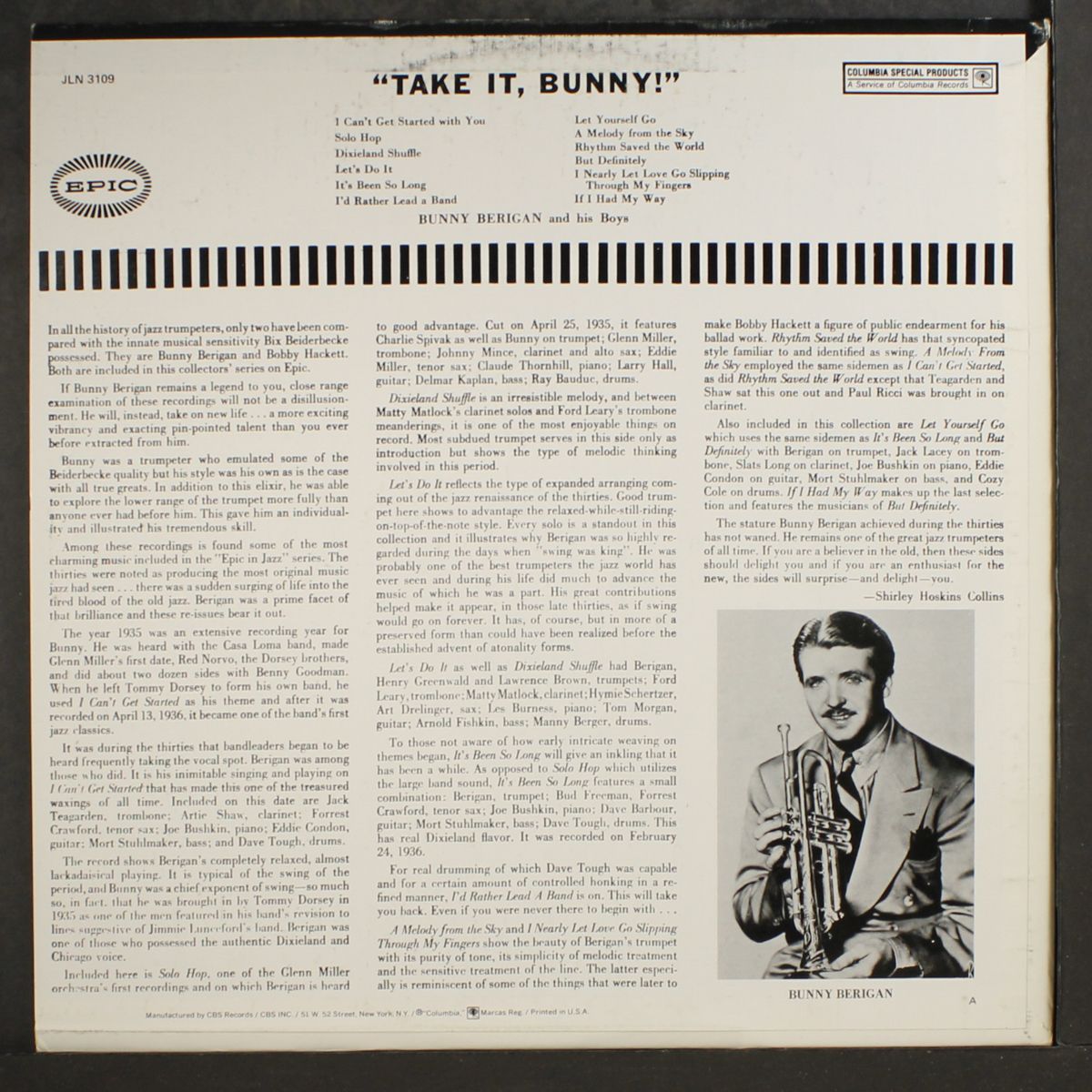 take it, bunny by BUNNY BERIGAN