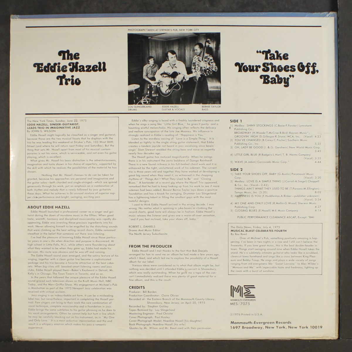 take your shoes off, baby by EDDIE HAZELL