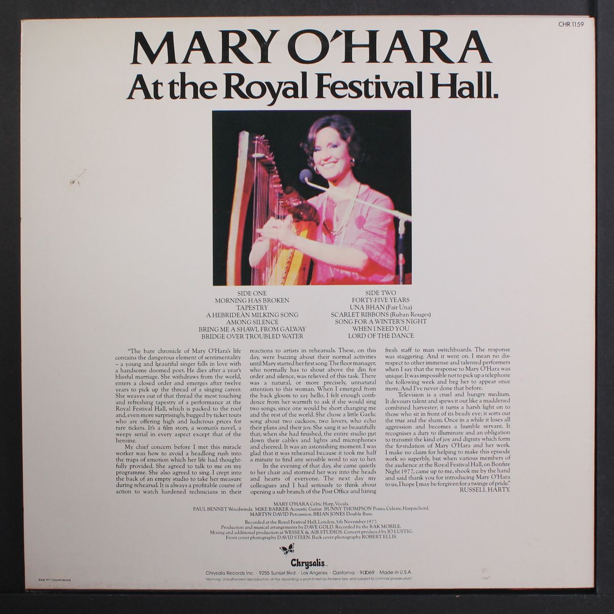 at the royal festival hall by MARY O'HARA
