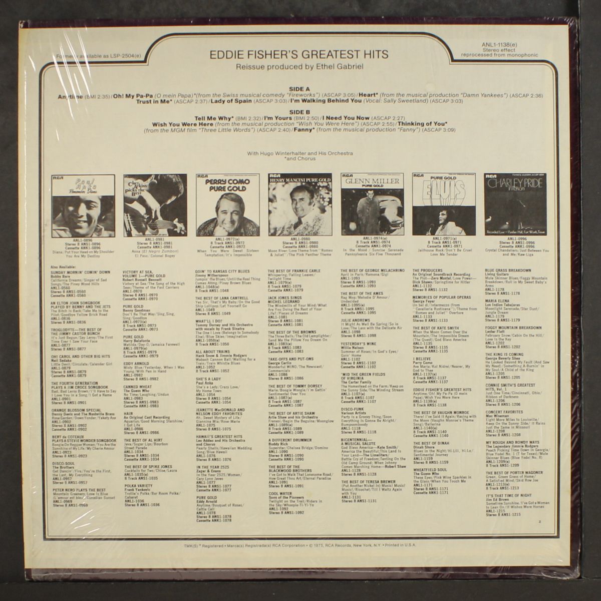 greatest hits by EDDIE FISHER