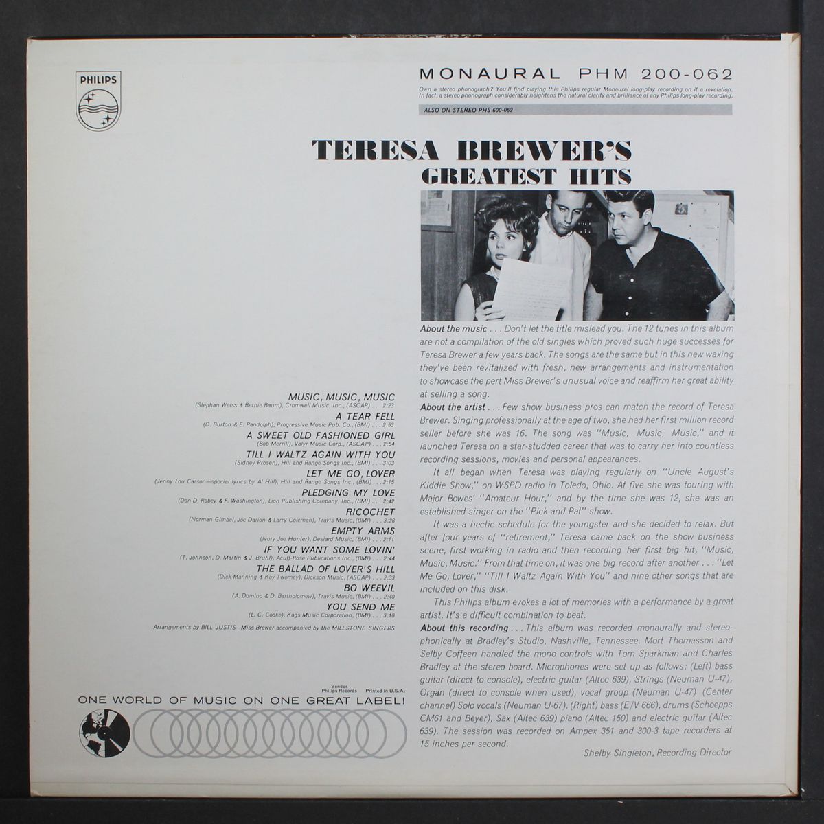 greatest hits by TERESA BREWER