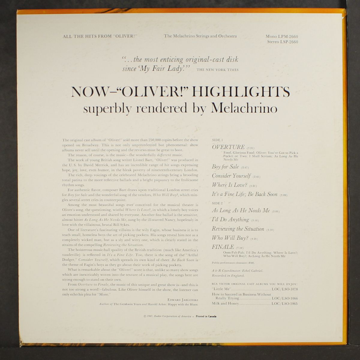 all the hits from oliver by MELACHRINO STRINGS