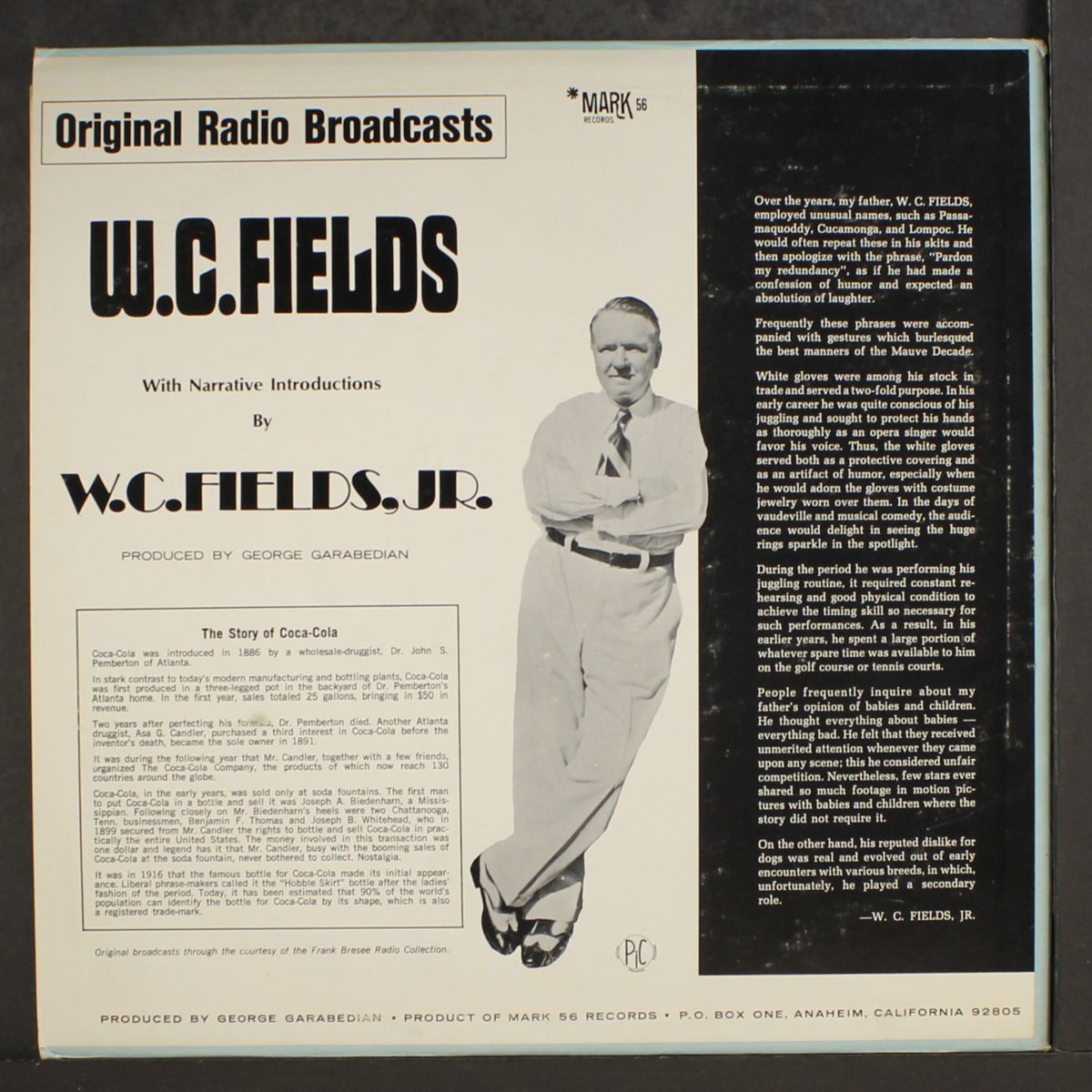 nostalgia original radio broadcast by W.C. FIELDS