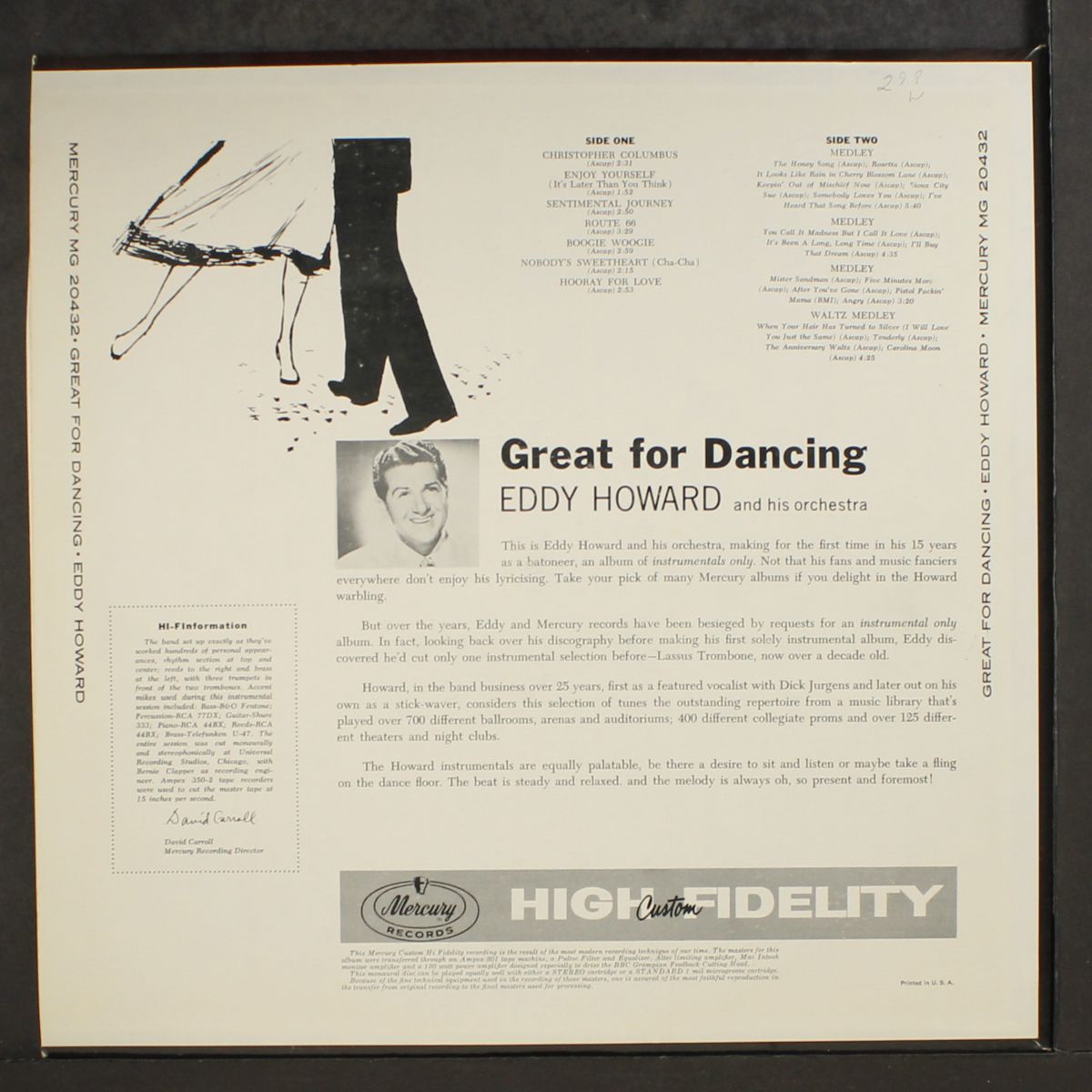 great for dancing by EDDY HOWARD