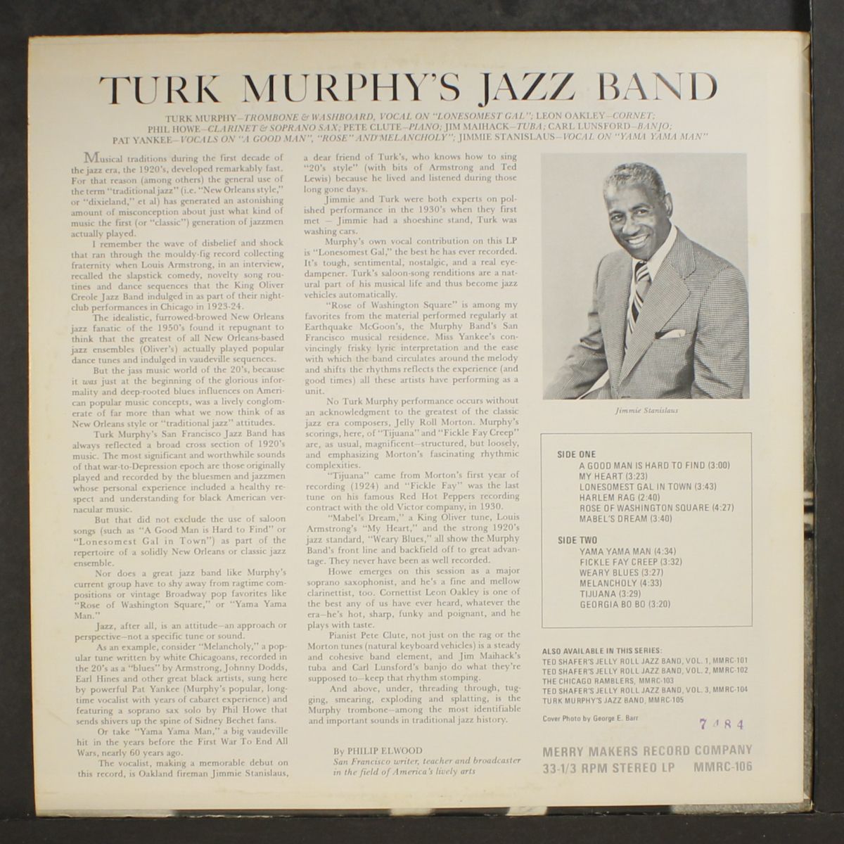 turk murphy's jazz band by TURK MURPHY'S JAZZ BAND