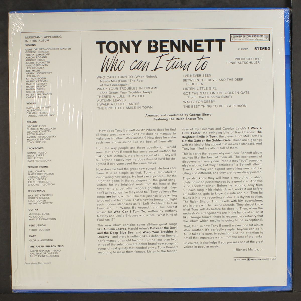who can i turn to by TONY BENNETT